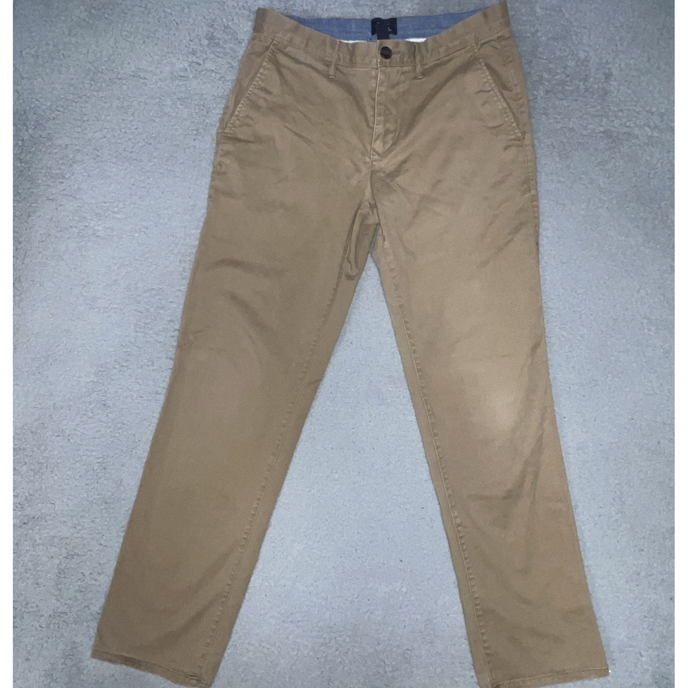 VTG Gap Khakis Pants Men's 31x32 (30x30.5) Beige Straight Stretch Distress Chino